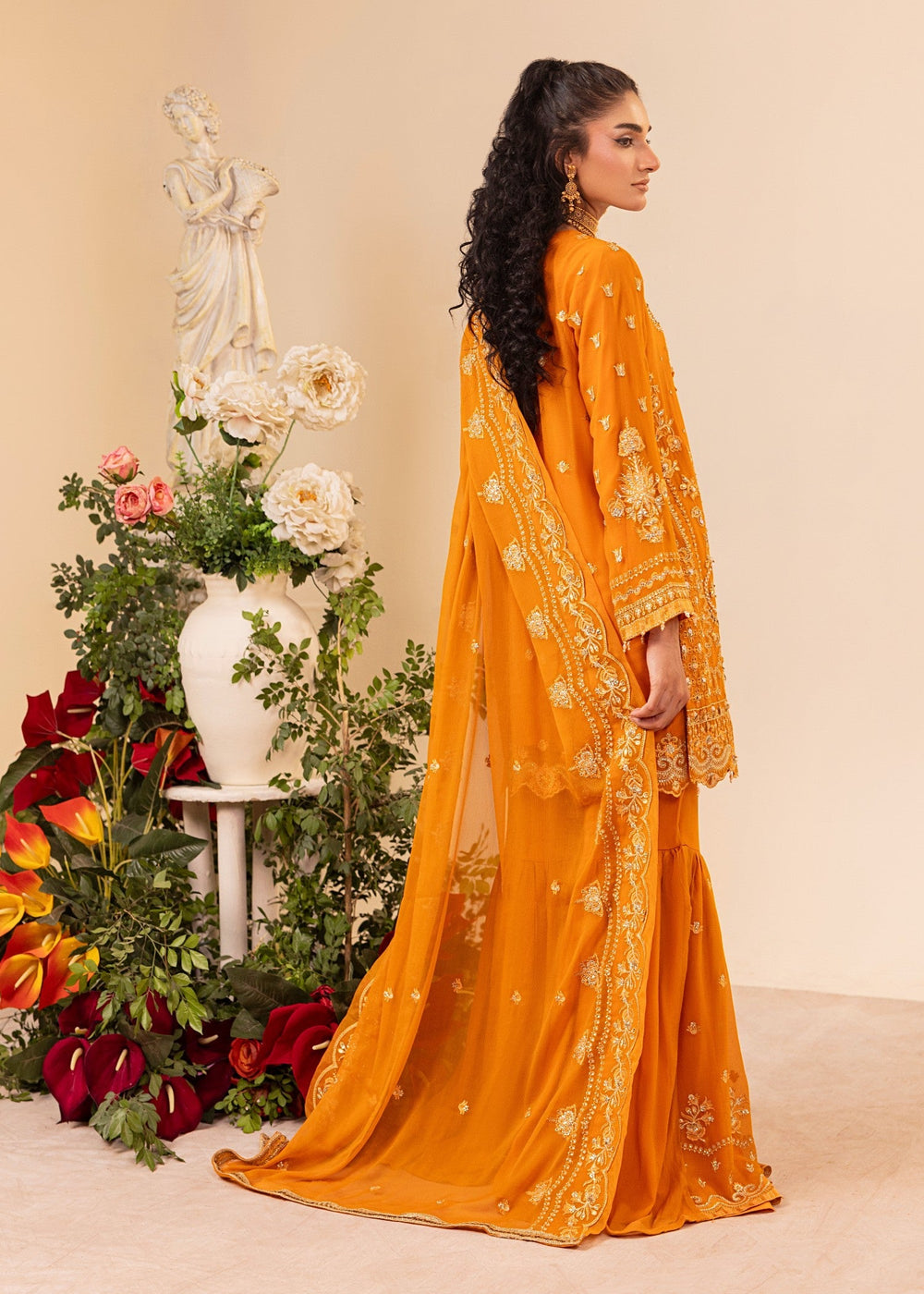 Diara Couture | Tabeer Formals | SF-05 - ORANGE, image 2