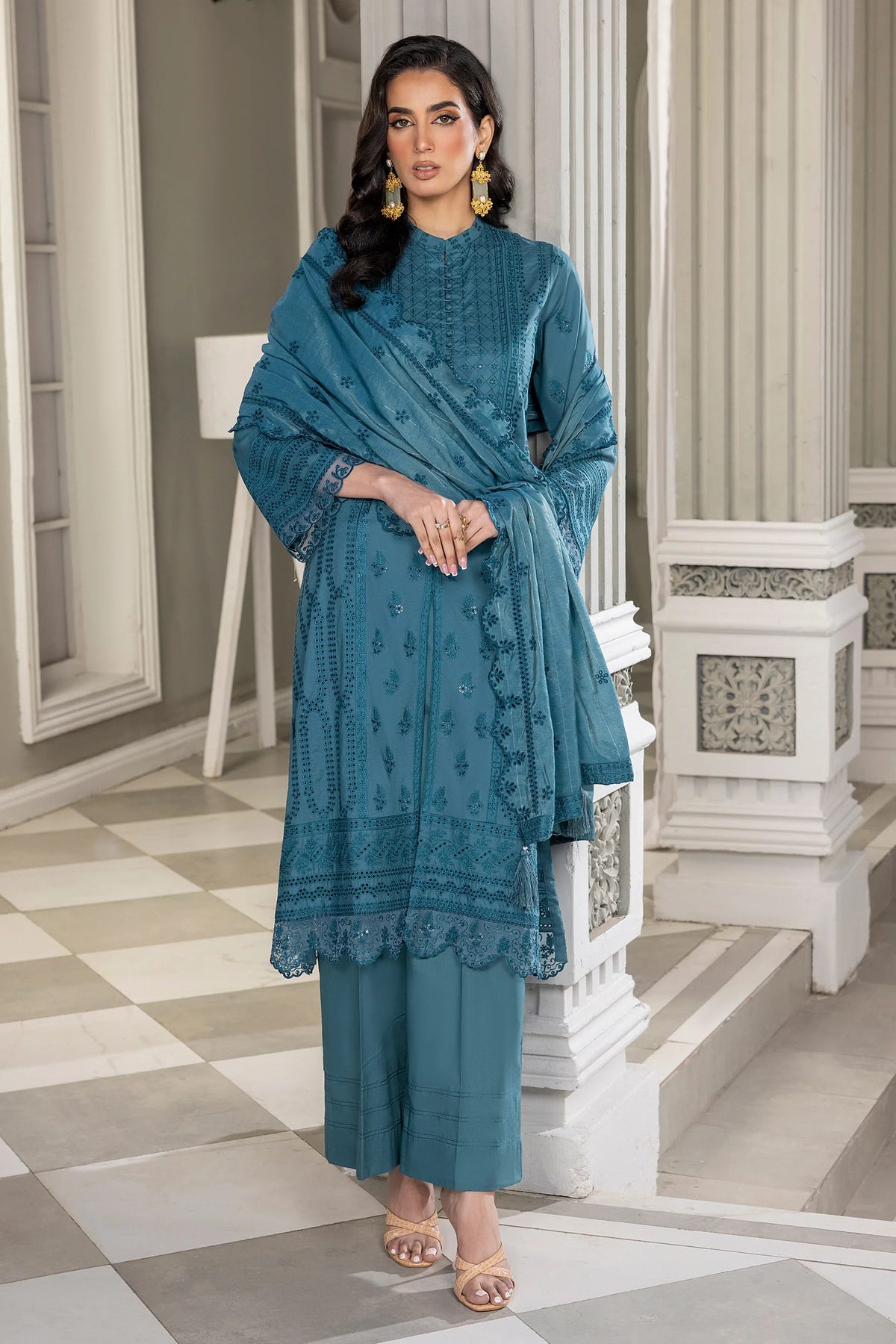 LSM | Embroidered Collection | 05 -  LSM Luxury - Original Designer Dress - House of Maryam