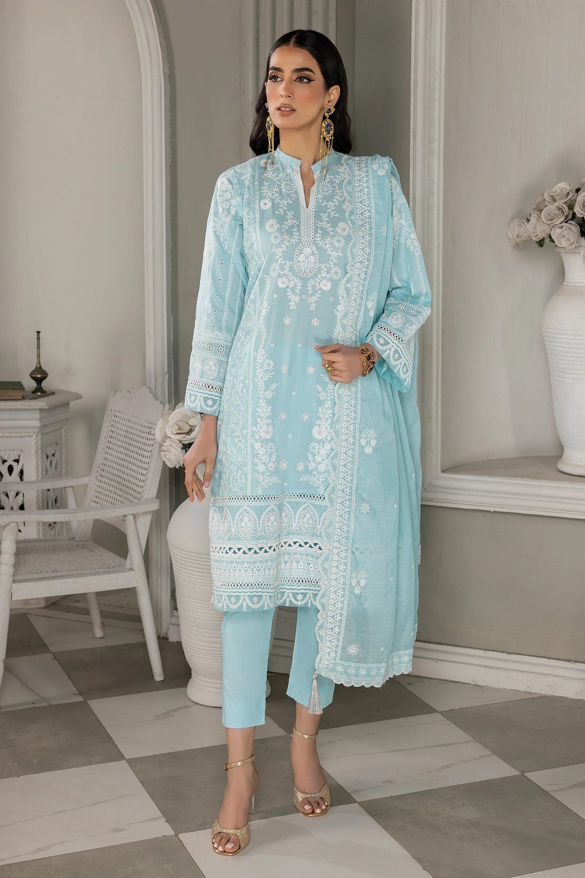 LSM | Embroidered Collection | 04 -  LSM Luxury - Original Designer Dress - House of Maryam