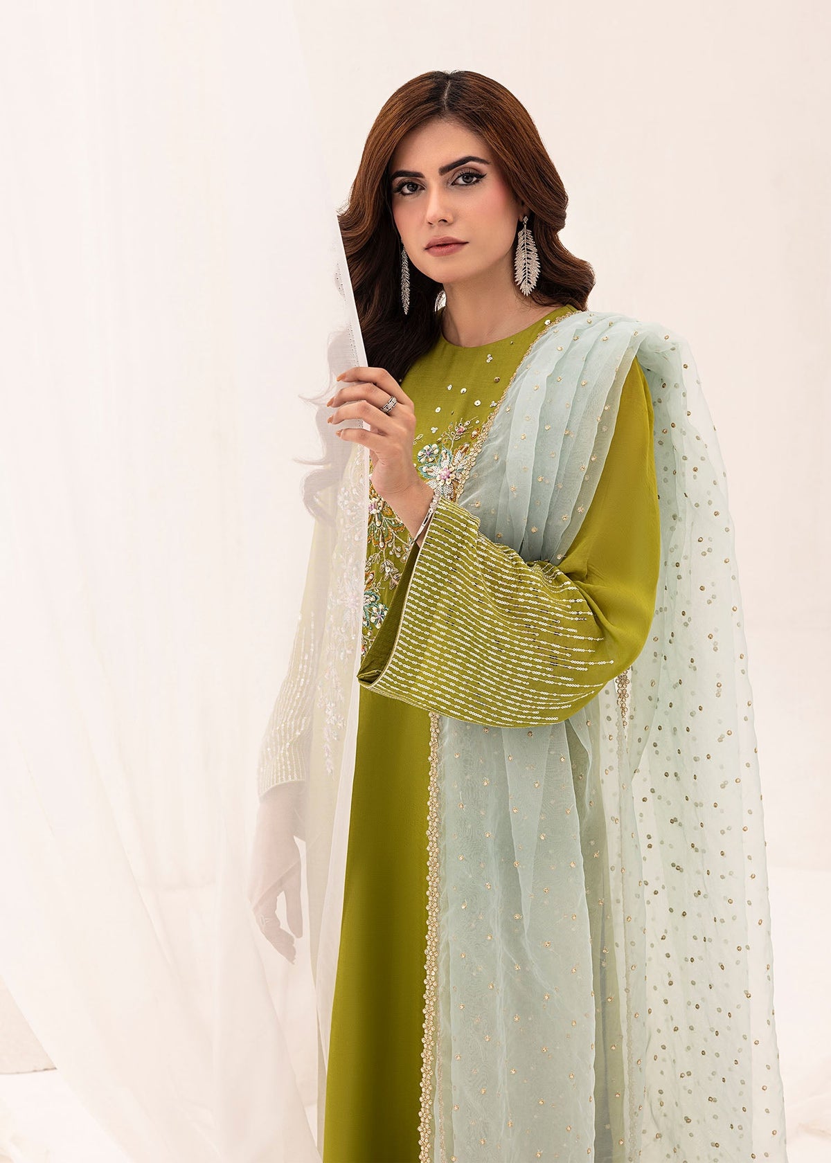 Jamnii | Silk Ivy | Lime Forest -  Jamnii Ladies Clothes - Original Designer Dress - House of Maryam