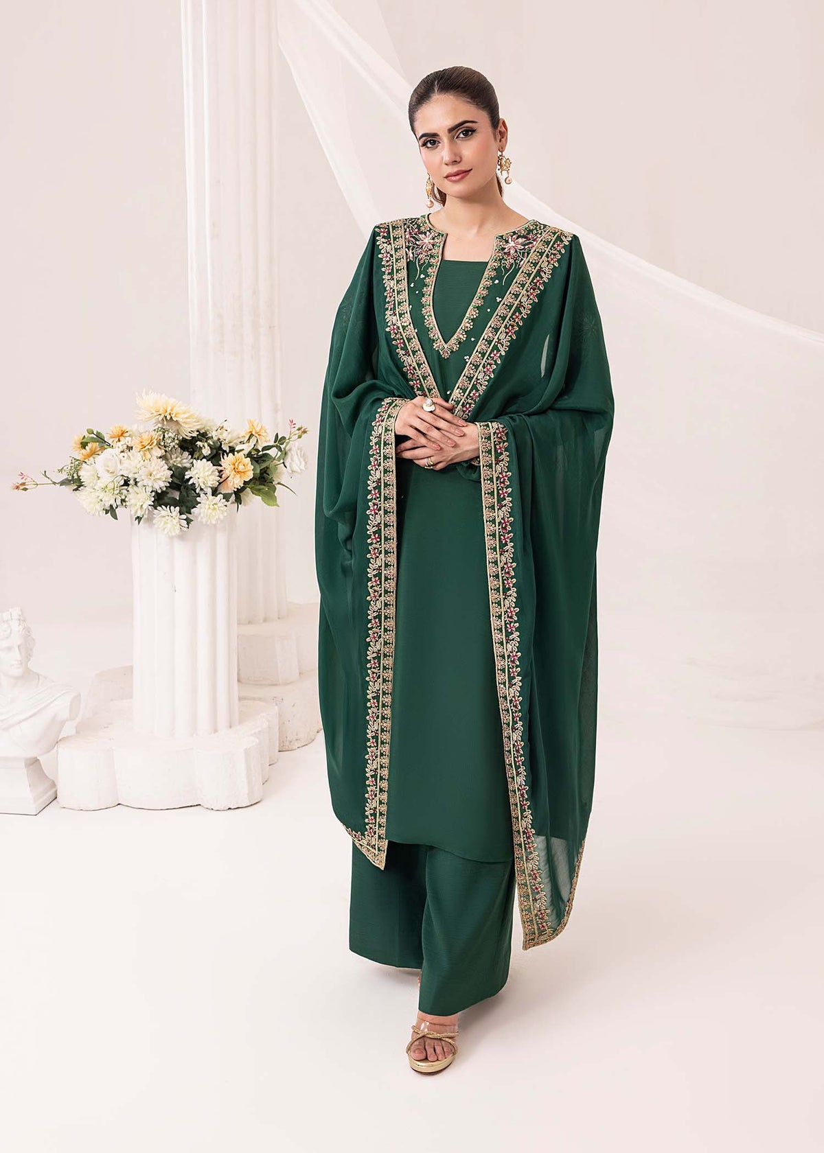 Jamnii | Silk Ivy | Emerald -  Jamnii Ladies Clothes - Original Designer Dress - House of Maryam