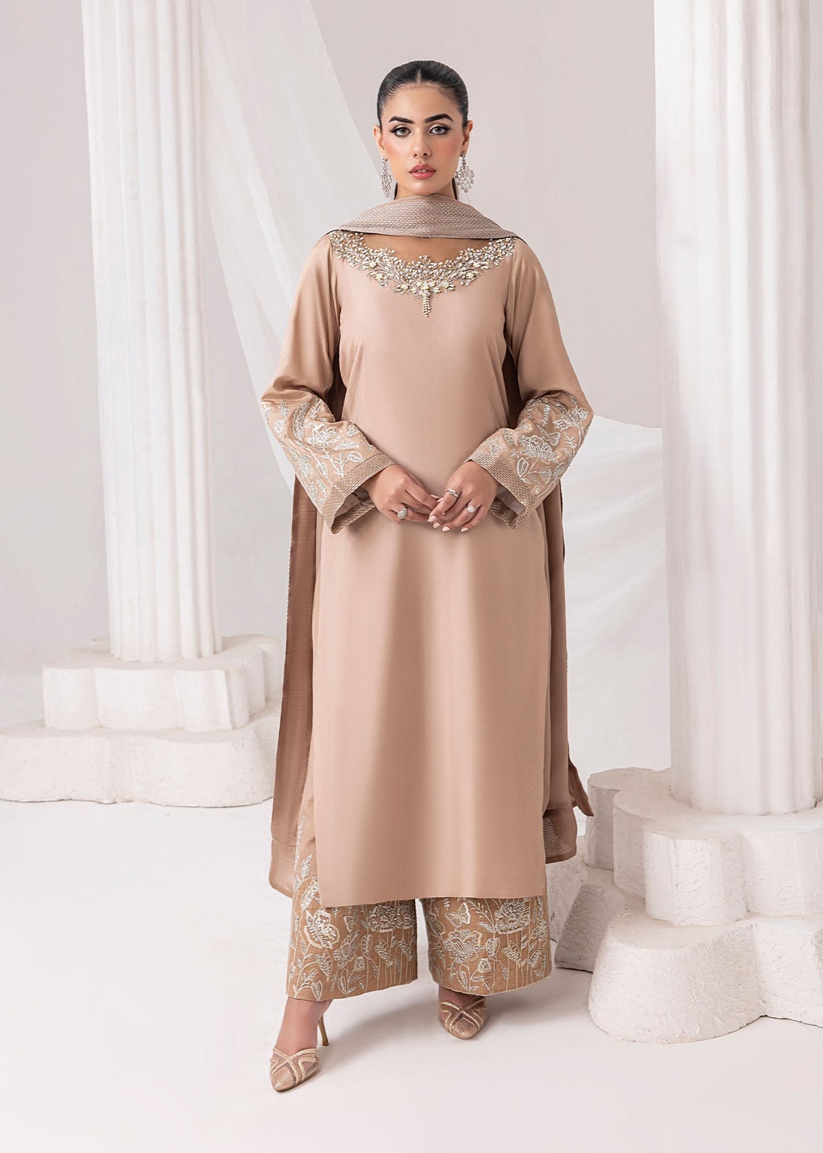 Jamnii | Silk Ivy | Desert Rose -  Jamnii Ladies Clothes - Original Designer Dress - House of Maryam