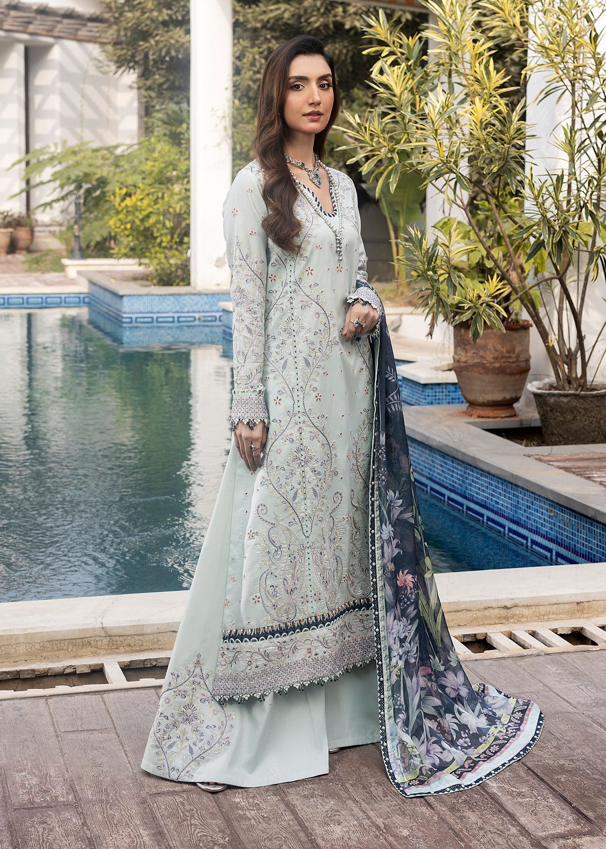 Shurooq | Luxury Lawn 25 | Evie -  Shurooq Ladies Clothes - Original Designer Dress - House of Maryam