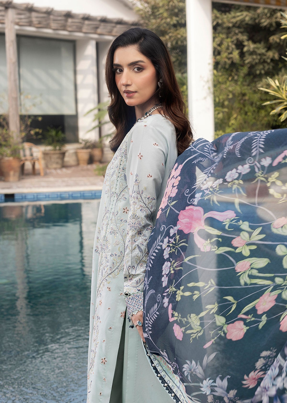 Shurooq | Luxury Lawn 25 | Evie -  Shurooq Ladies Clothes - Original Designer Dress - House of Maryam