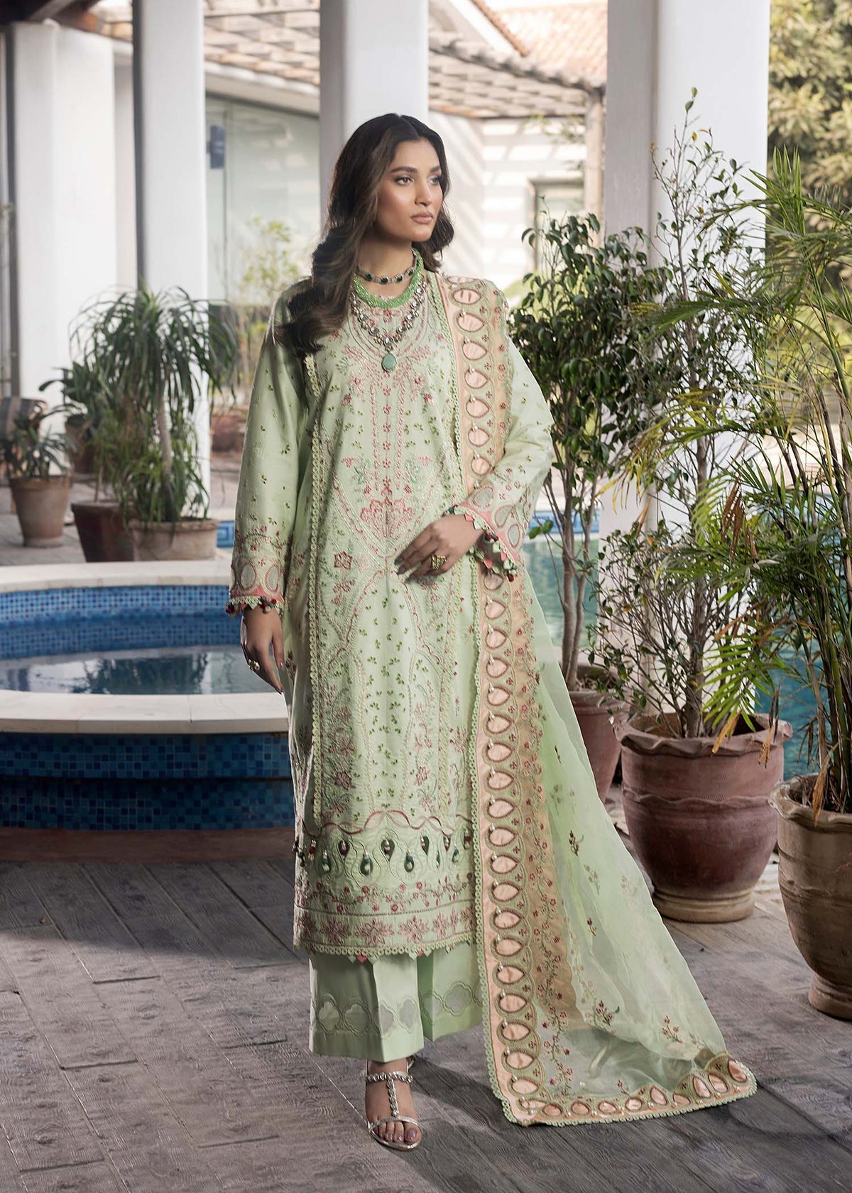 Shurooq | Luxury Lawn 25 | Amazon -  Shurooq Ladies Clothes - Original Designer Dress - House of Maryam