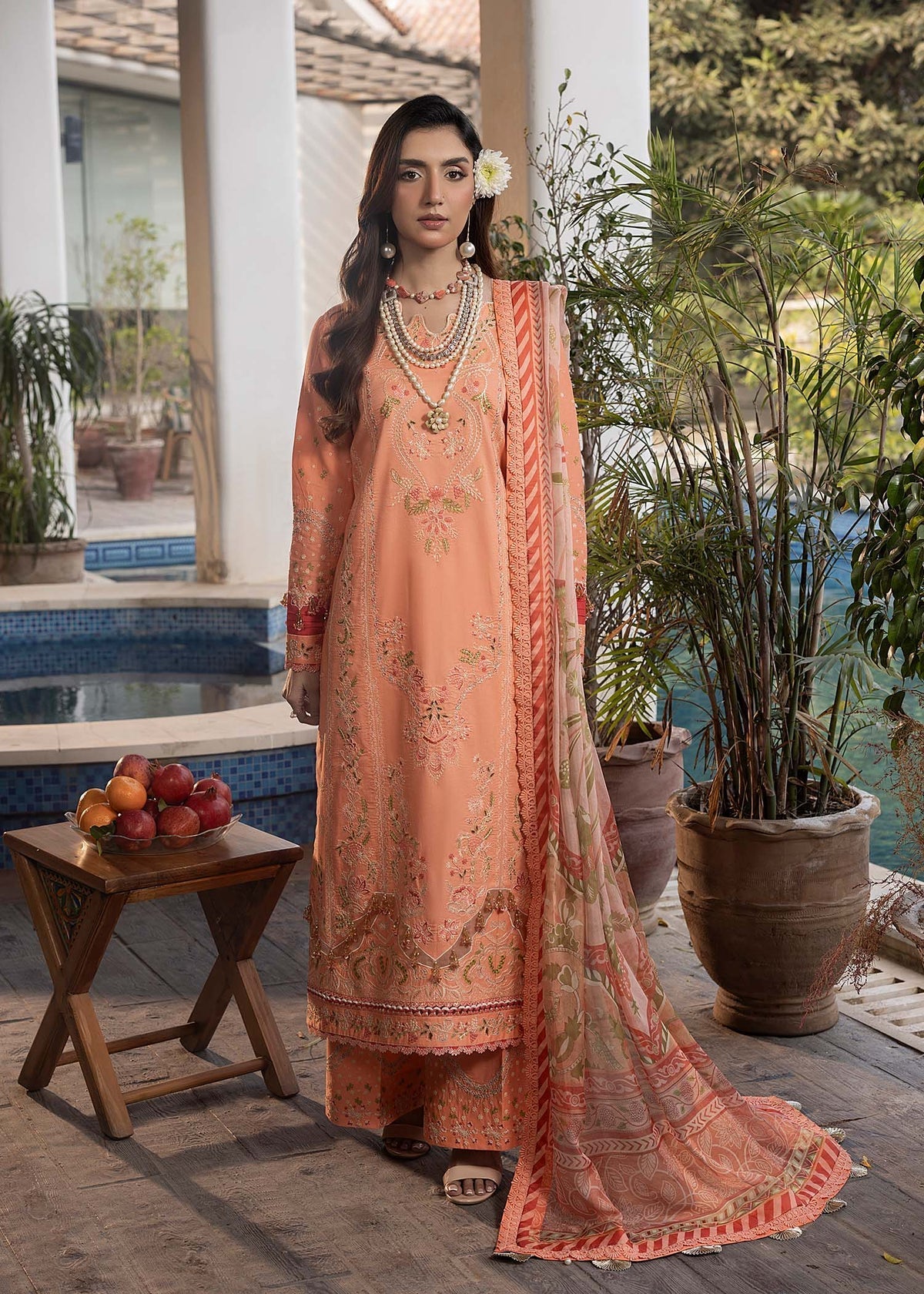 Shurooq | Luxury Lawn 25 | Zyra -  Shurooq Ladies Clothes - Original Designer Dress - House of Maryam