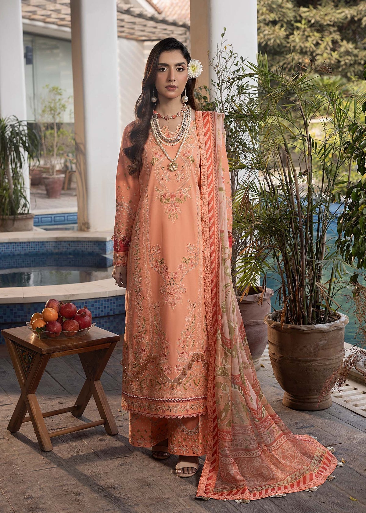 Shurooq | Luxury Lawn 25 | Zyra -  Shurooq Ladies Clothes - Original Designer Dress - House of Maryam
