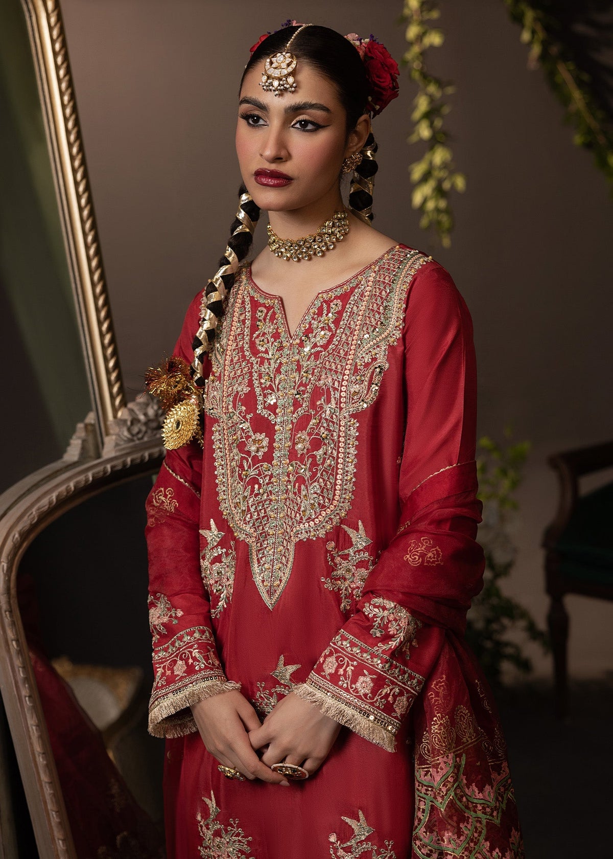 Shurooq | Garden of Dream | Crimson -  Shurooq Ladies Clothes - Original Designer Dress - House of Maryam