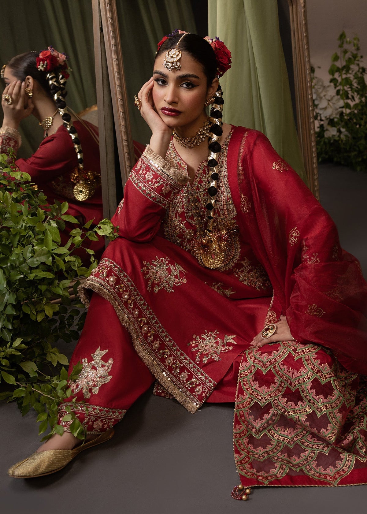 Shurooq | Garden of Dream | Crimson -  Shurooq Ladies Clothes - Original Designer Dress - House of Maryam