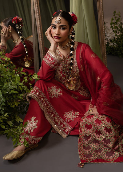Shurooq | Garden of Dream | Crimson -  Shurooq Ladies Clothes - Original Designer Dress - House of Maryam