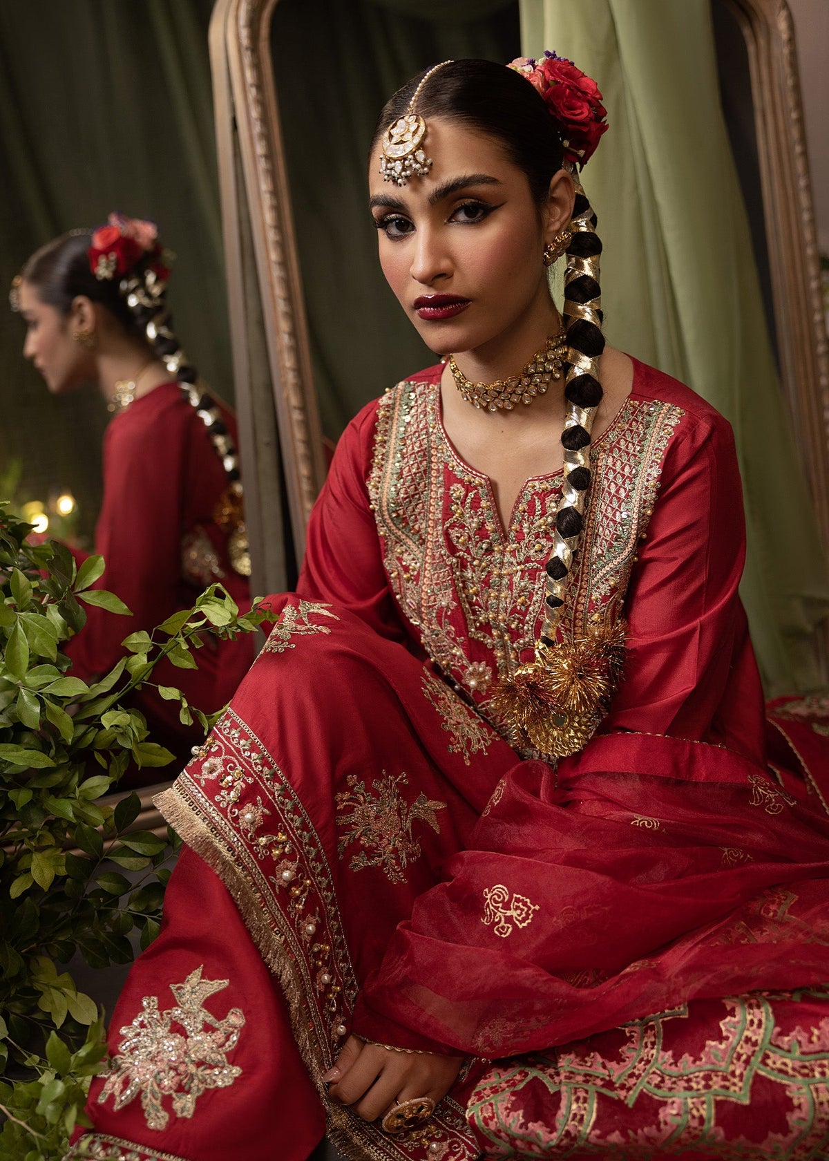 Shurooq | Garden of Dream | Crimson -  Shurooq Ladies Clothes - Original Designer Dress - House of Maryam