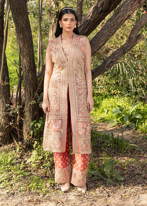 HSY | Summer Edit | Peach Terracotta -  HSY Ladies Clothes - Original Designer Dress - House of Maryam