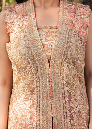 HSY | Summer Edit | Peach Terracotta -  HSY Ladies Clothes - Original Designer Dress - House of Maryam