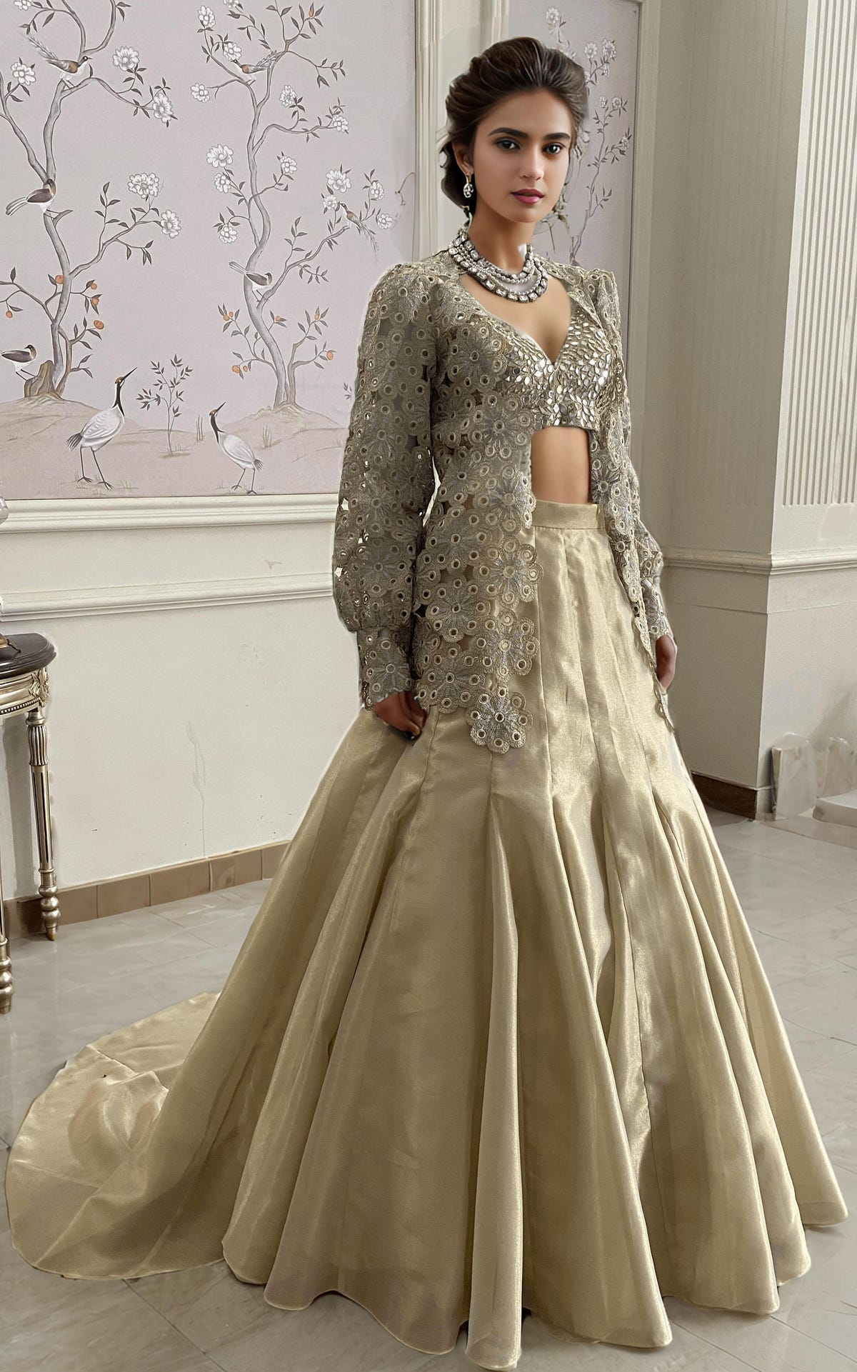 Threads and Motifs | Formal Dresses 25 | EMBRIODERED JACKET WITH BLOUSE AND SKIRT -  Threads and Motifs Ladies Clothes - Original Designer Dress - House of Maryam