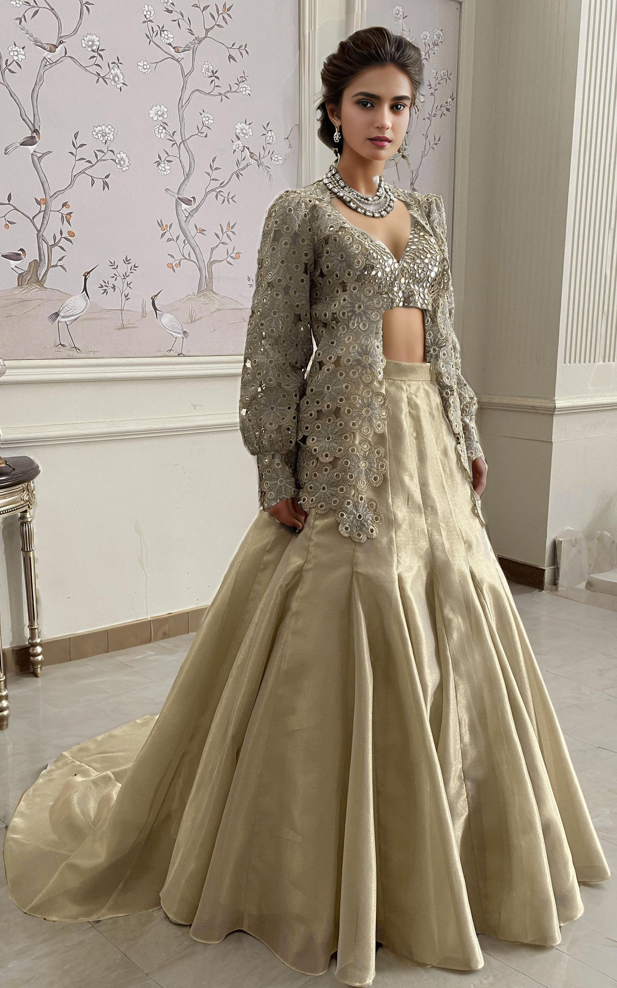 Threads and Motifs | Formal Dresses 25 | EMBRIODERED JACKET WITH BLOUSE AND SKIRT -  Threads and Motifs Ladies Clothes - Original Designer Dress - House of Maryam