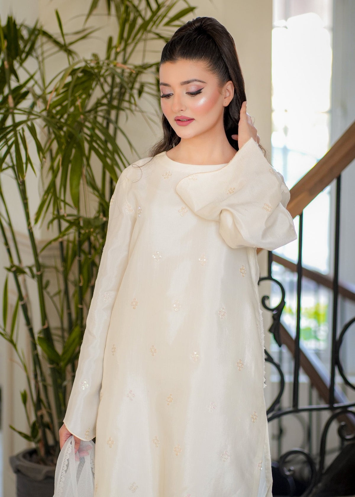 Fozia Khalid | Silk Spire | BLISS -  Fozia Khalid Ladies Clothes - Original Designer Dress - House of Maryam