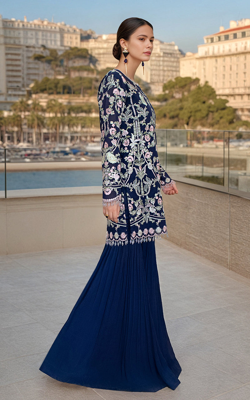 Threads and Motifs | Formal Dresses 25 | Chiffon Embroidered Shirt -  Threads and Motifs Ladies Clothes - Original Designer Dress - House of Maryam