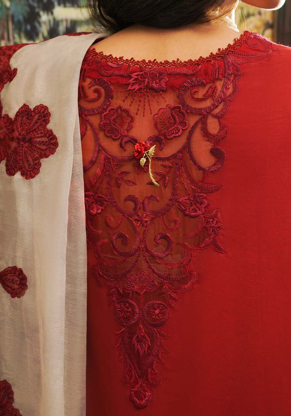 Zarqash | Tresor Luxury Lawn 24 | ZQT 007 ROSALINE -  Zarqash Luxury - Original Designer Dress - House of Maryam