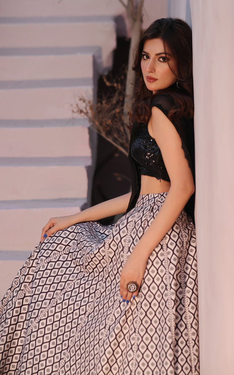Threads and Motifs | Formal Dresses 25 | Sequins Blouse With Printed Lehenga And Dupatta -  Threads and Motifs Ladies Clothes - Original Designer Dress - House of Maryam