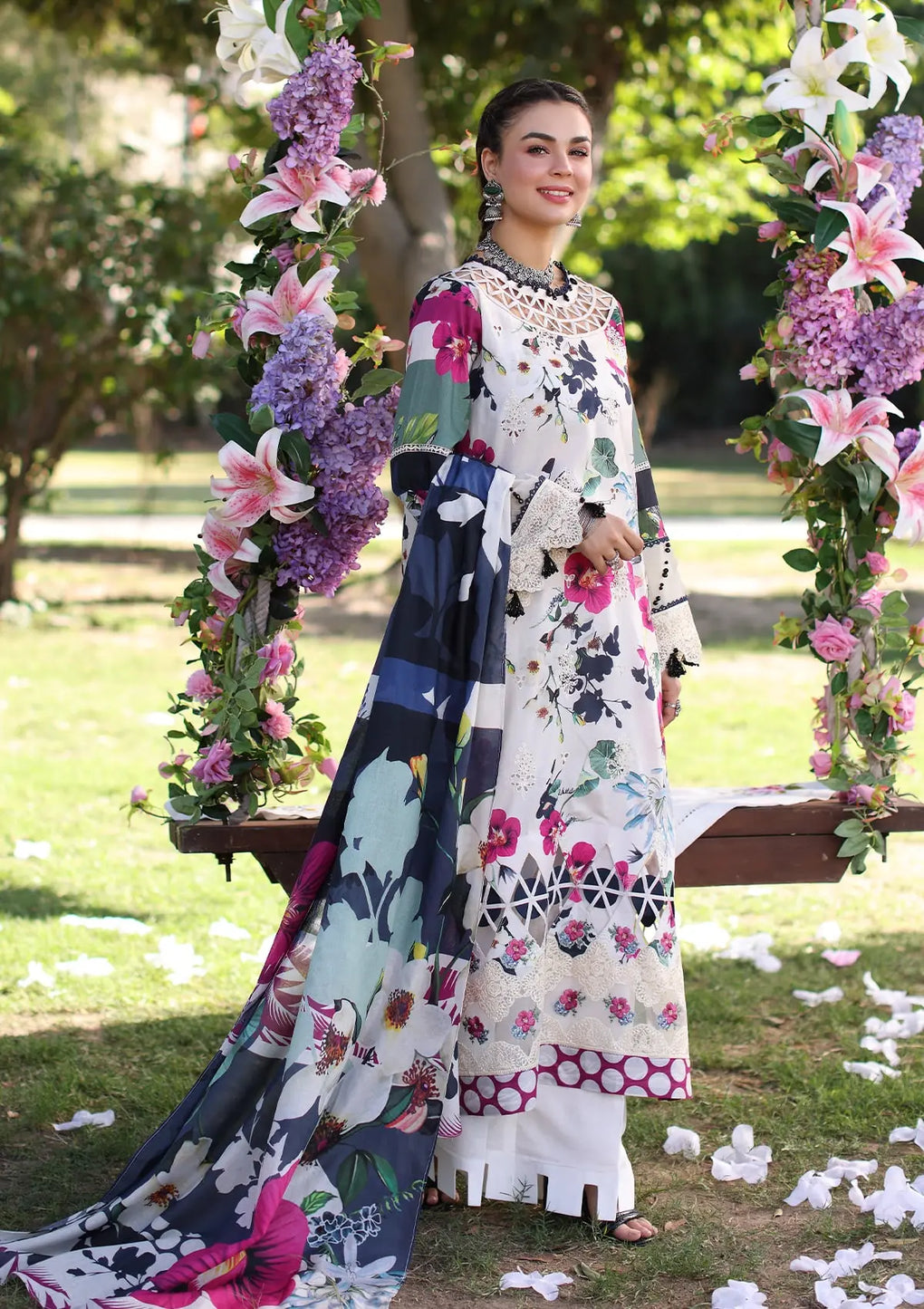Elaf Premium | Prints Chikankari 24 | 01A LOVELIGHT -  Elaf Premium Luxury - Original Designer Dress - House of Maryam