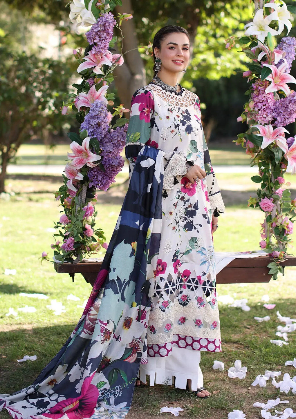 Elaf Premium | Prints Chikankari 24 | 01A LOVELIGHT -  Elaf Premium Luxury - Original Designer Dress - House of Maryam