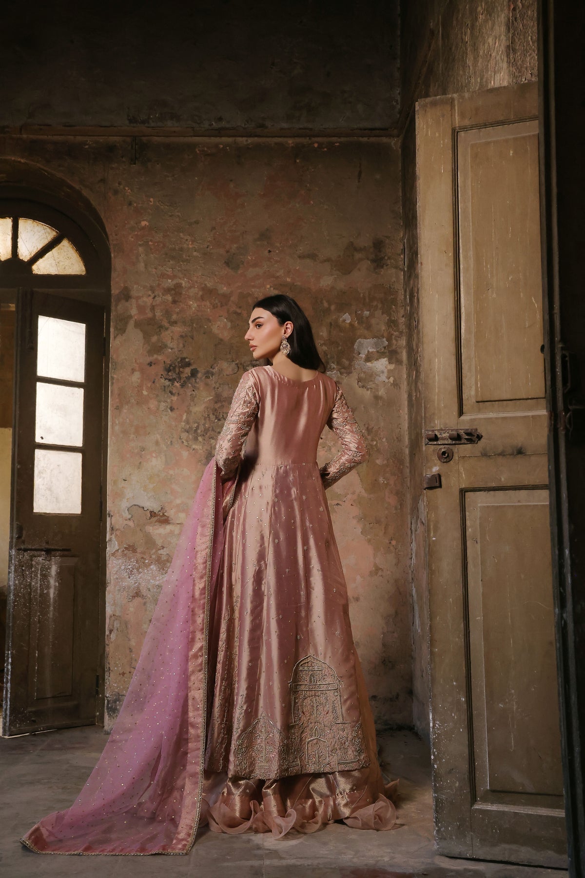 Wahaj M Khan | Banno Wedding Formals | Pale Pink Lama Tissue Bano, image 2
