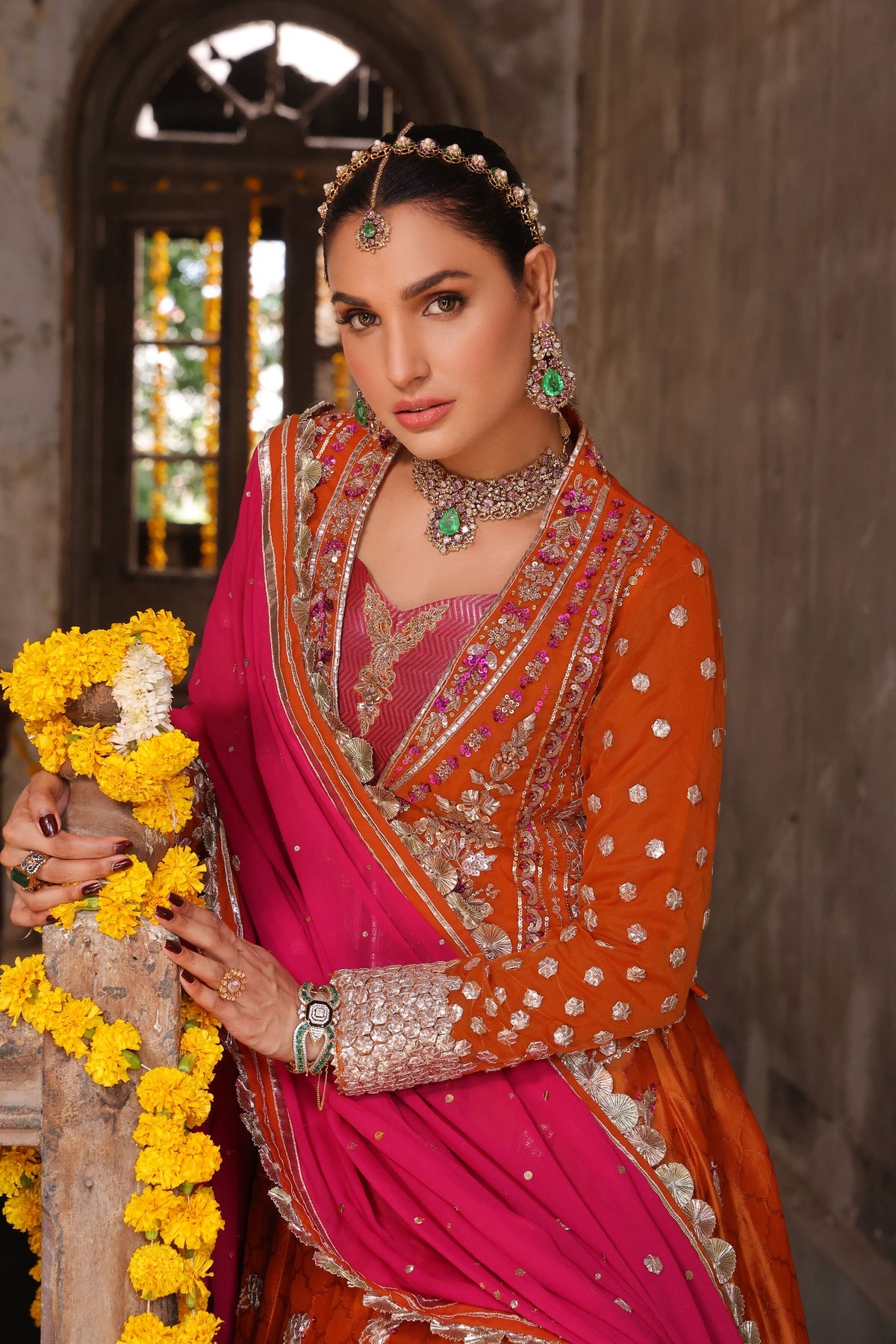 Wahaj M Khan | Banno Wedding Formals | Bano Rust Choli Set, image 3