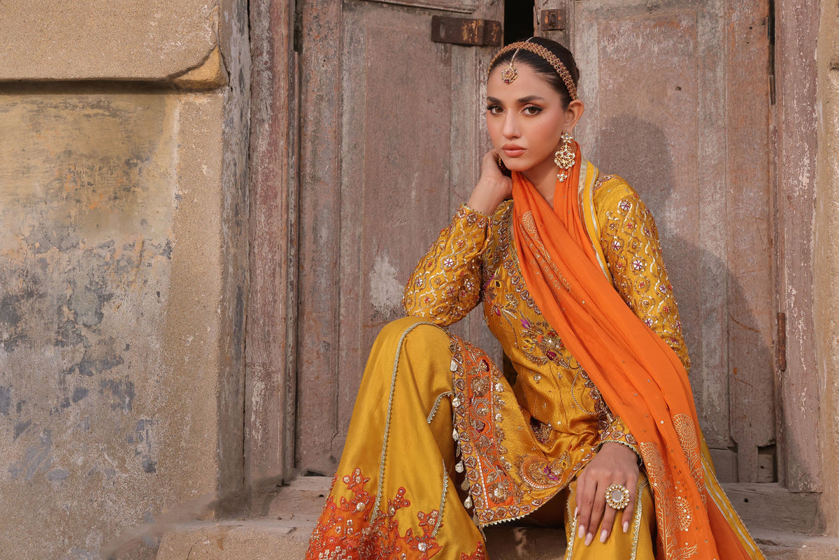 Wahaj M Khan | Banno Wedding Formals |Mayun jora - Sheesha Peplum set, image 7
