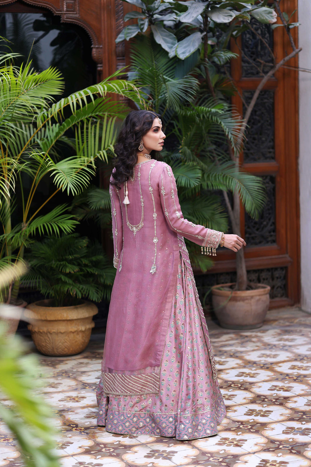 Wahaj M Khan | Nur Festive | Pale Pink Angarkha Nur Jacket, image 2