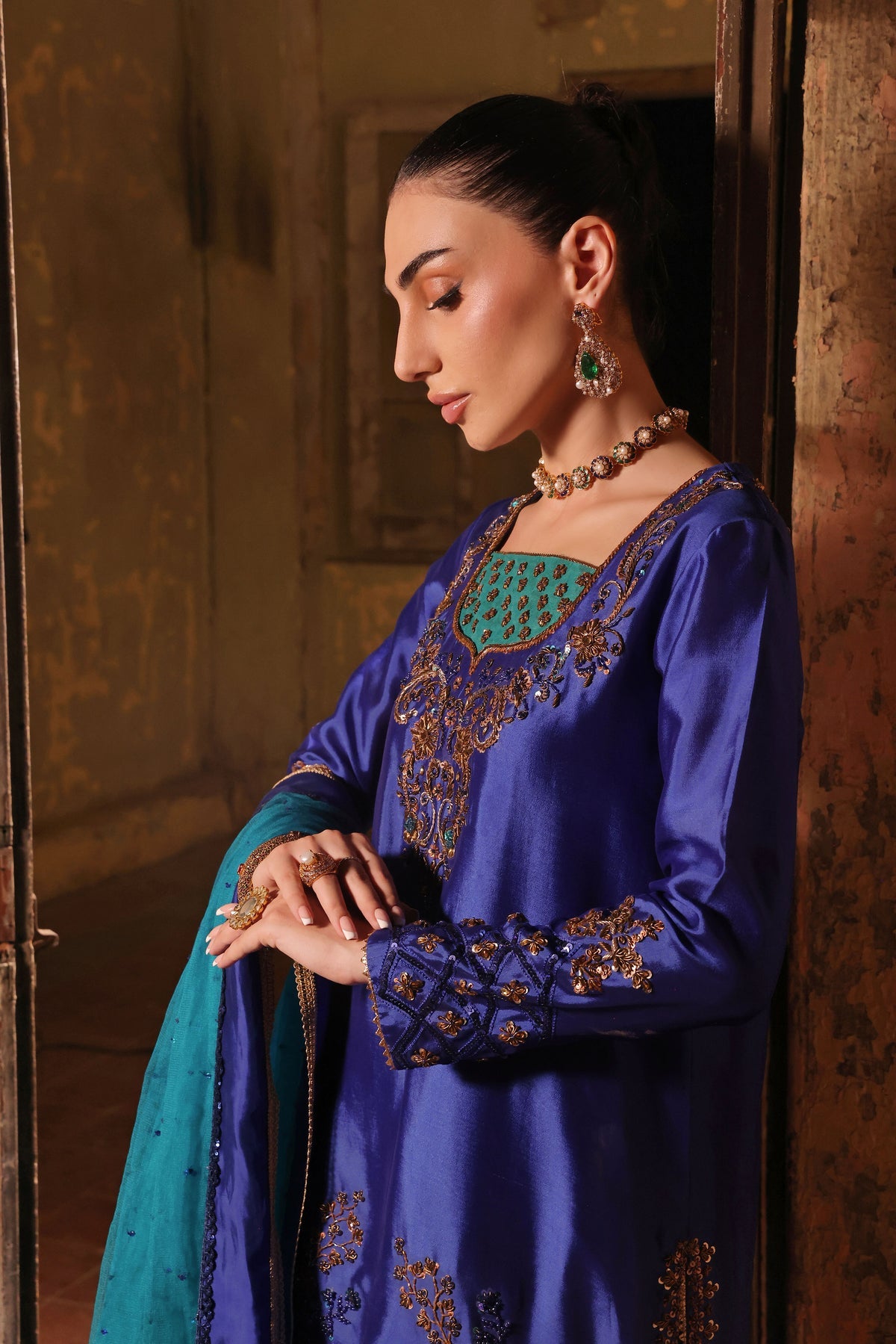 Wahaj M Khan | Banno Wedding Formals | Shalwar pant silk set, image 8