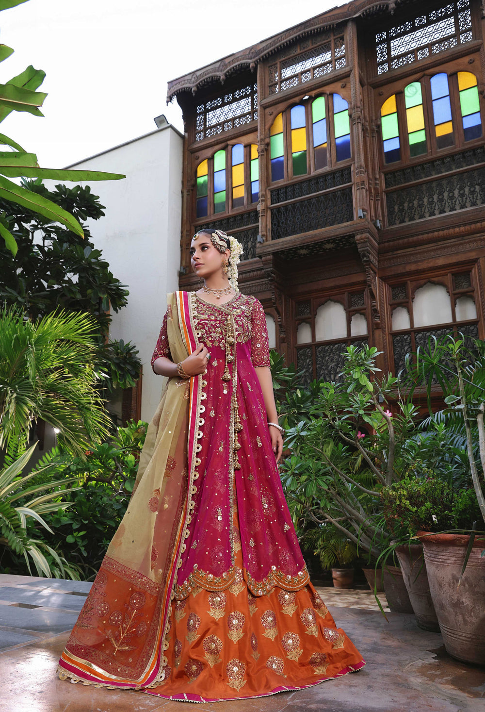 Wahaj M Khan | Nur Festive | Gulnur Angharka Block Set, image 4