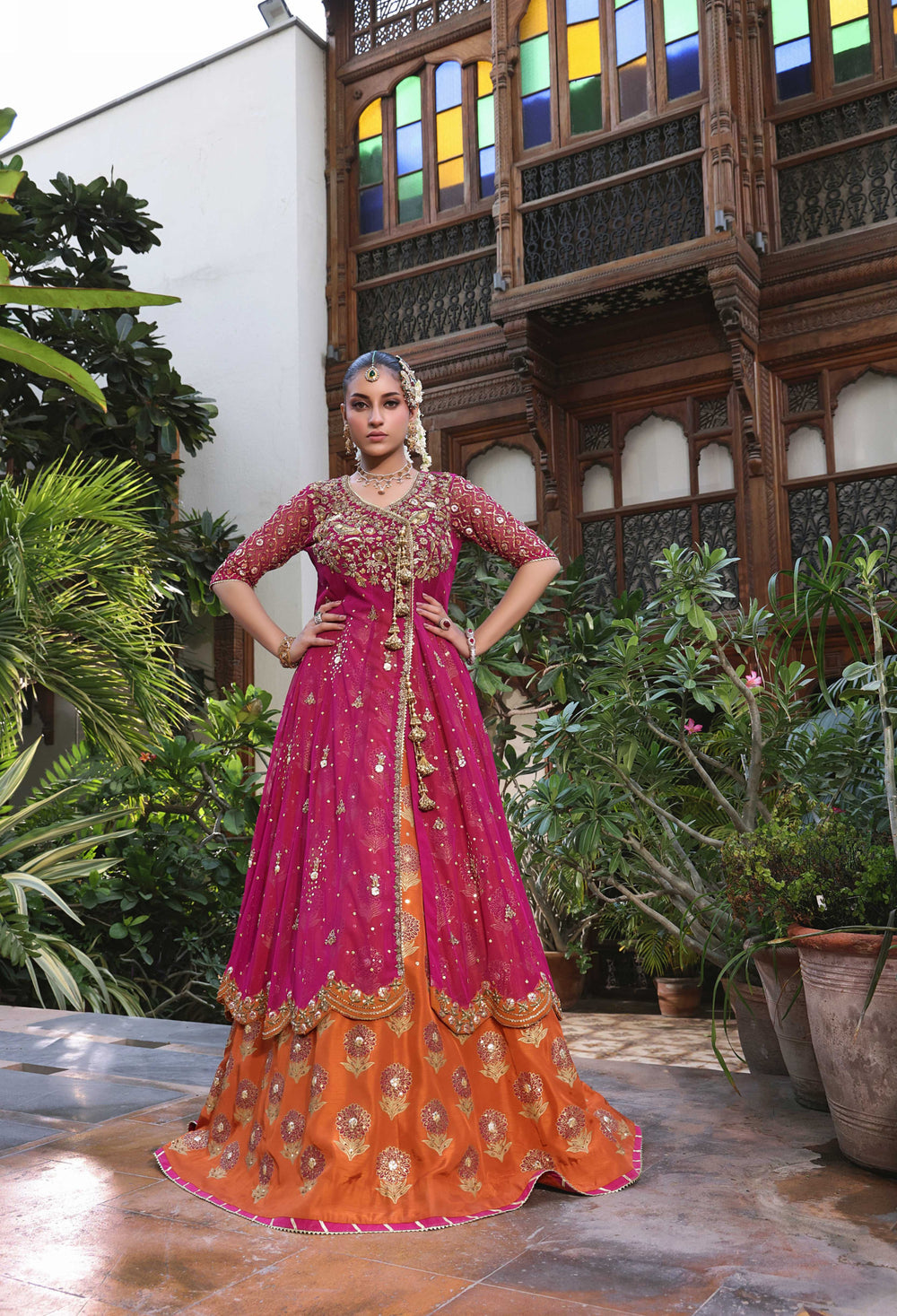 Wahaj M Khan | Nur Festive | Gulnur Angharka Block Set, image 6