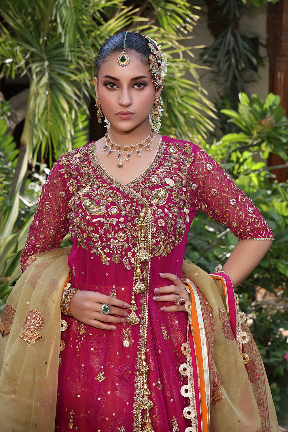 Wahaj M Khan | Nur Festive | Gulnur Angharka Block Set, image 5