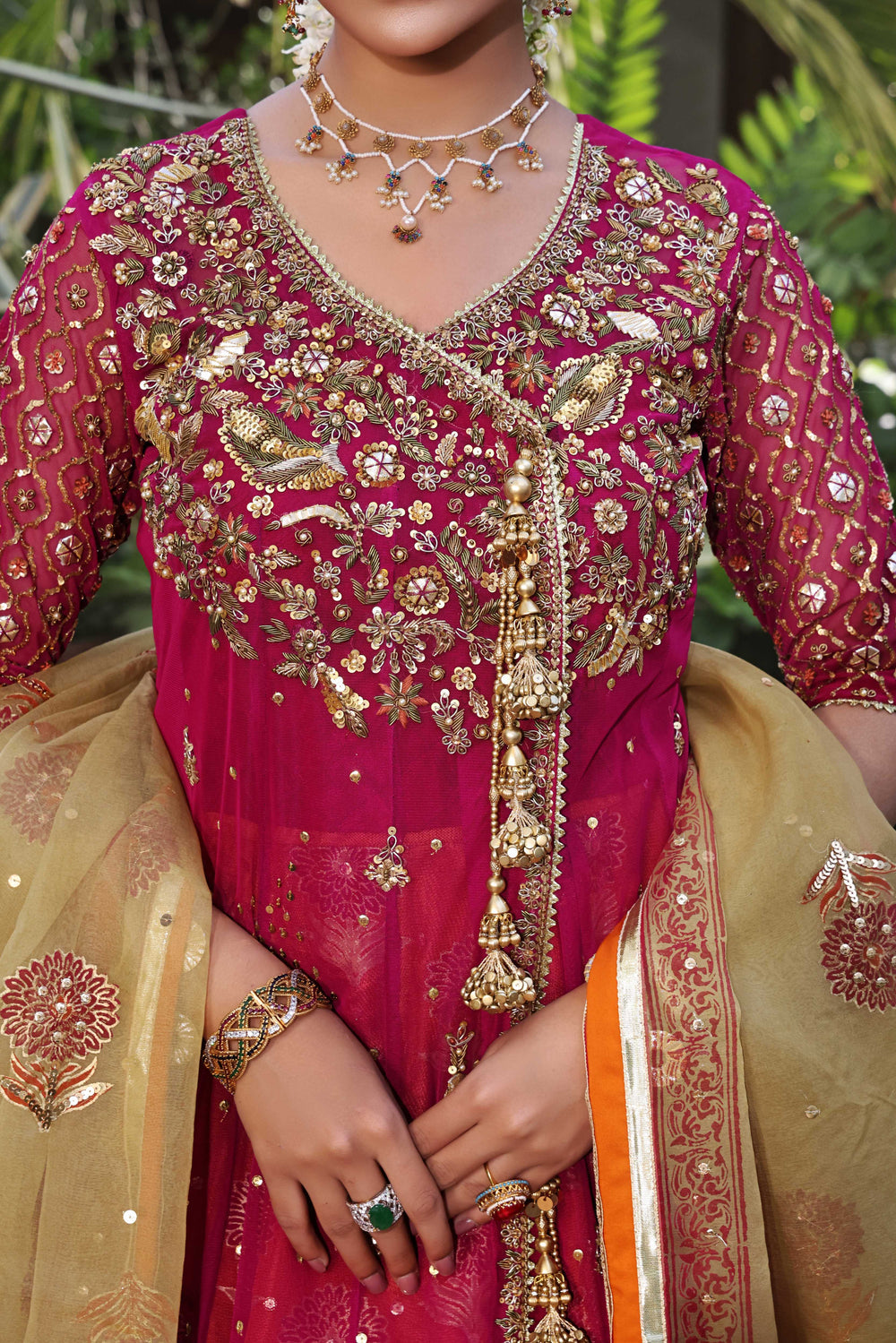 Wahaj M Khan | Nur Festive | Gulnur Angharka Block Set, image 3