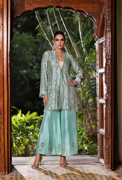Wahaj M Khan | Nur Festive | Sage Gleam Nur Jacket