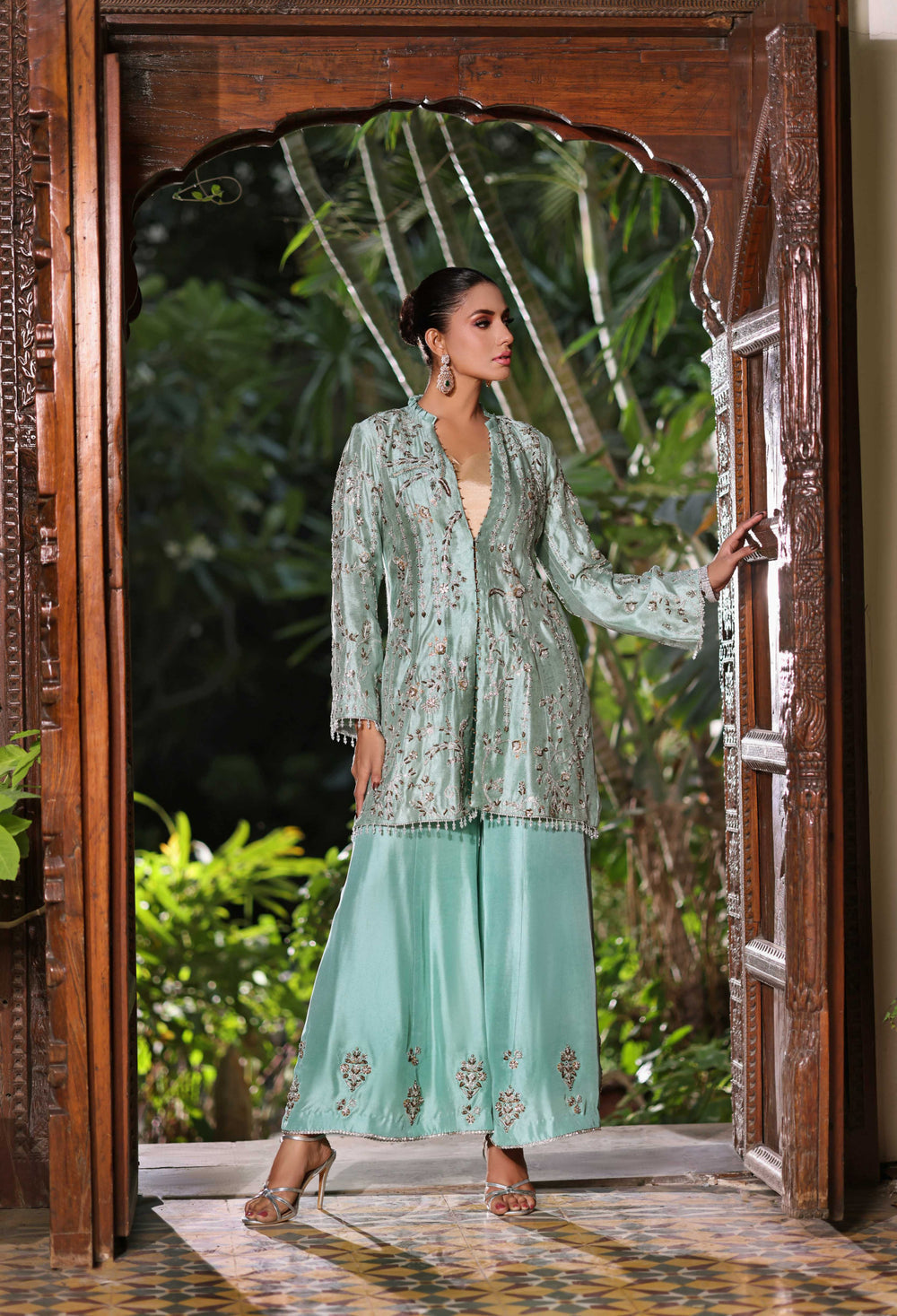 Wahaj M Khan | Nur Festive | Sage Gleam Nur Jacket, image 6