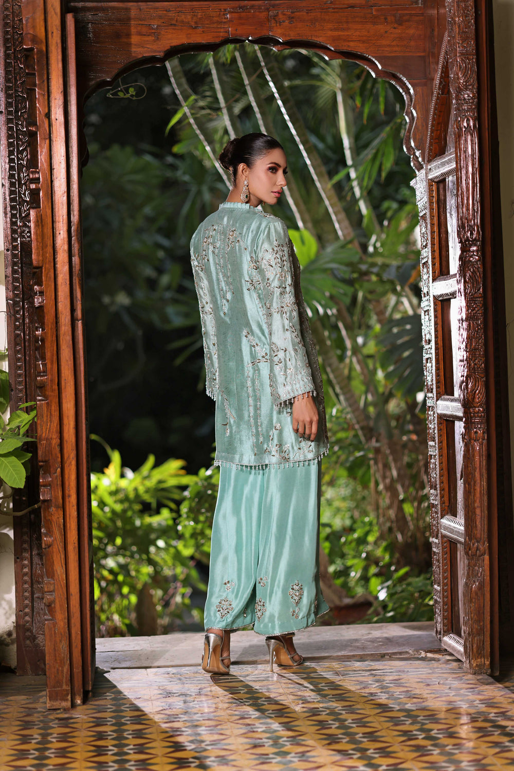 Wahaj M Khan | Nur Festive | Sage Gleam Nur Jacket, image 2