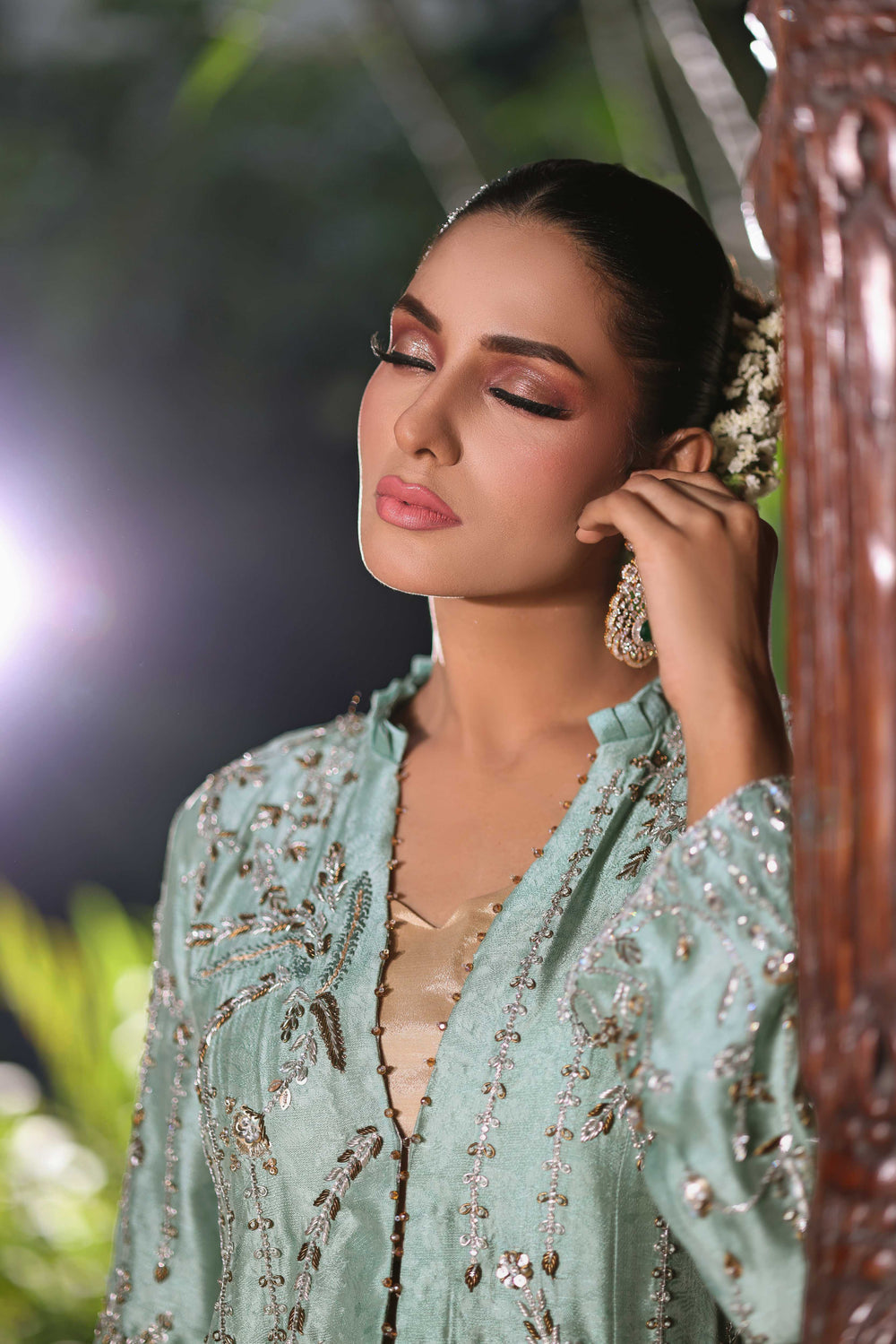 Wahaj M Khan | Nur Festive | Sage Gleam Nur Jacket, image 3