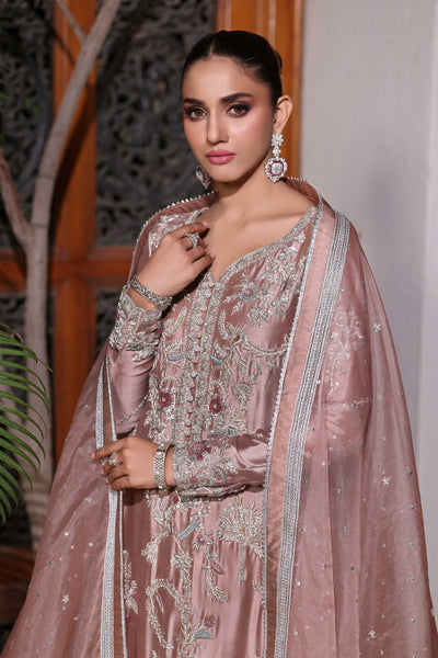 Wahaj M Khan | Nur Festive | Nude Mocha Luxe Kaftan Set