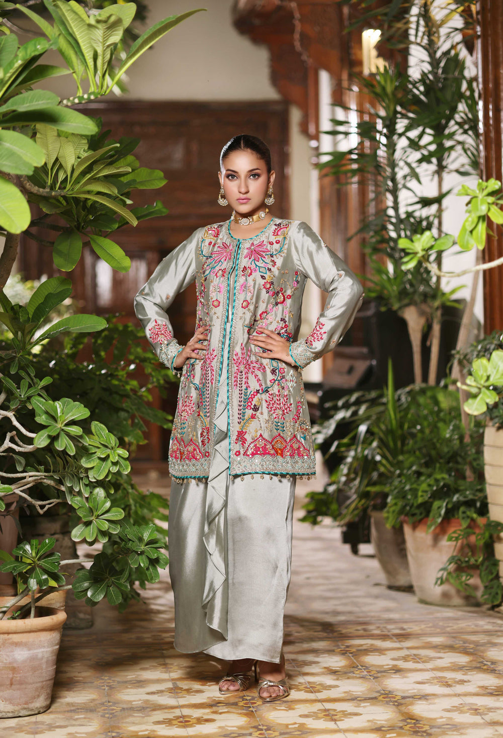 Wahaj M Khan | Nur Festive | Mint Jacket Nur Set-1