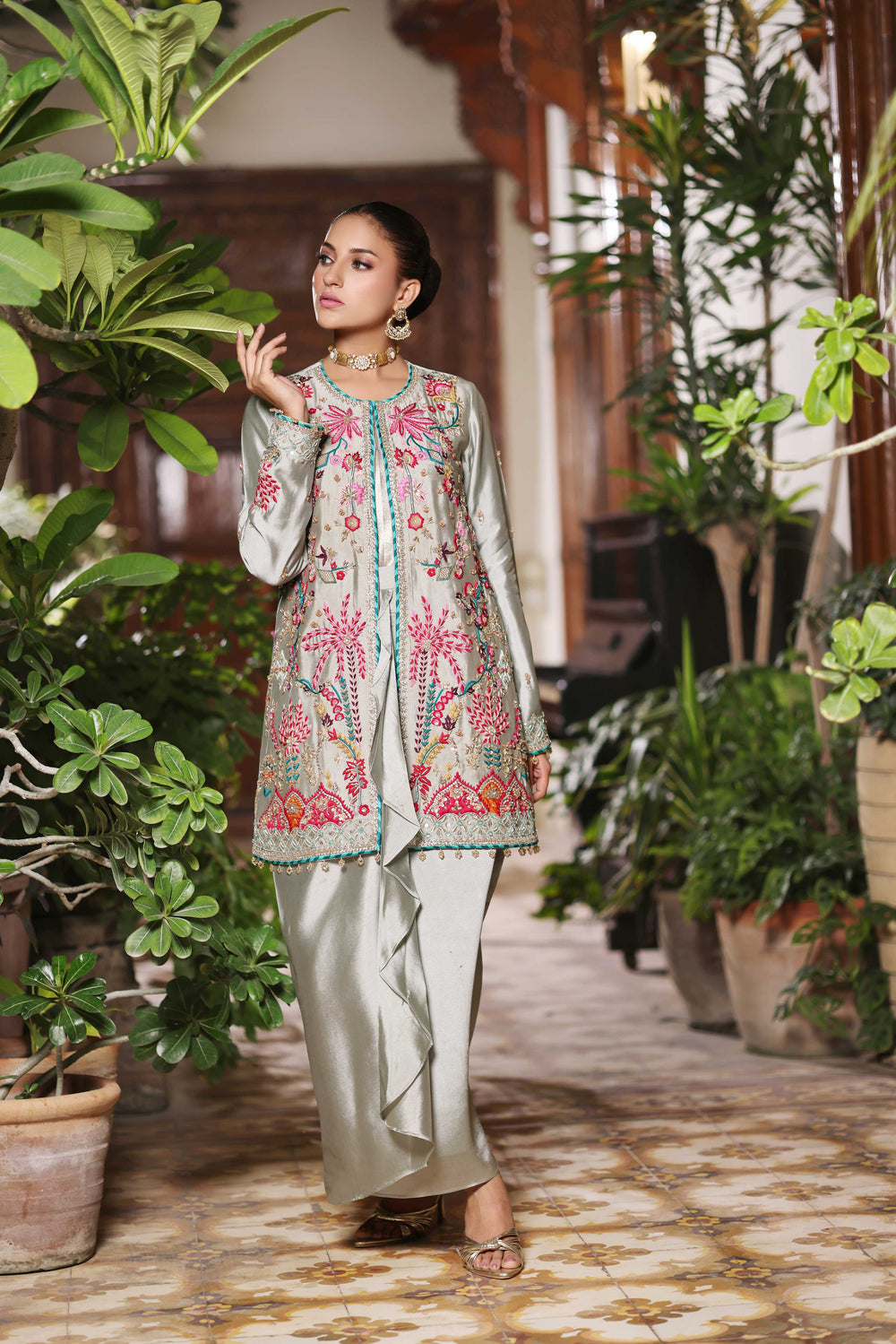 Wahaj M Khan | Nur Festive | Mint Jacket Nur Set, image 5