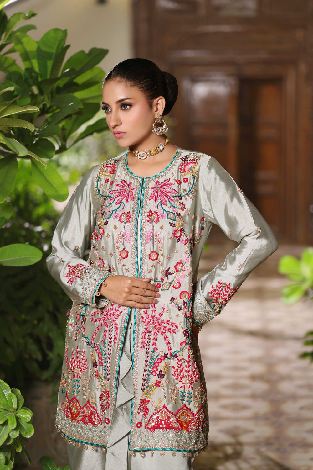 Wahaj M Khan | Nur Festive | Mint Jacket Nur Set, image 4