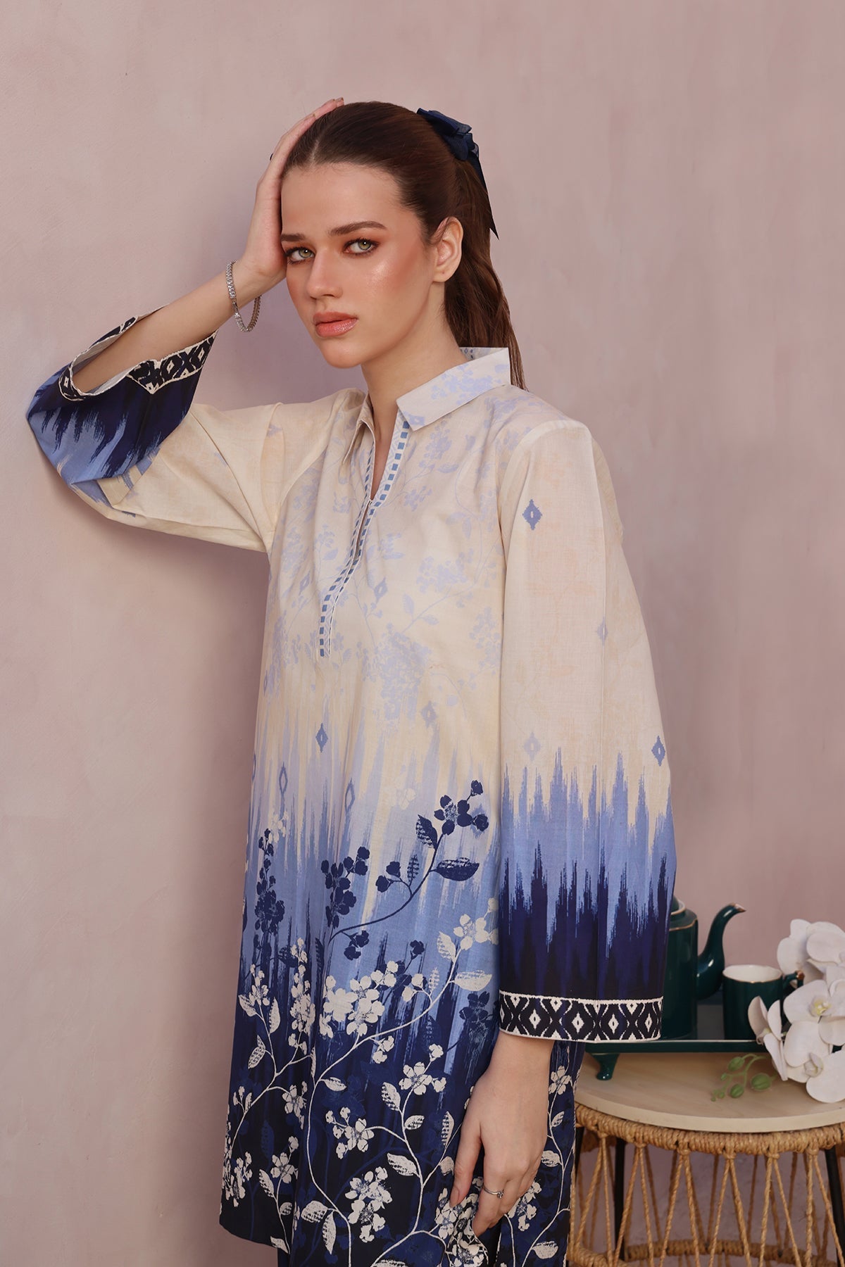 Sahar | Selene 25 | Blue Moon Garden -  Sahar Ladies Clothes - Original Designer Dress - House of Maryam