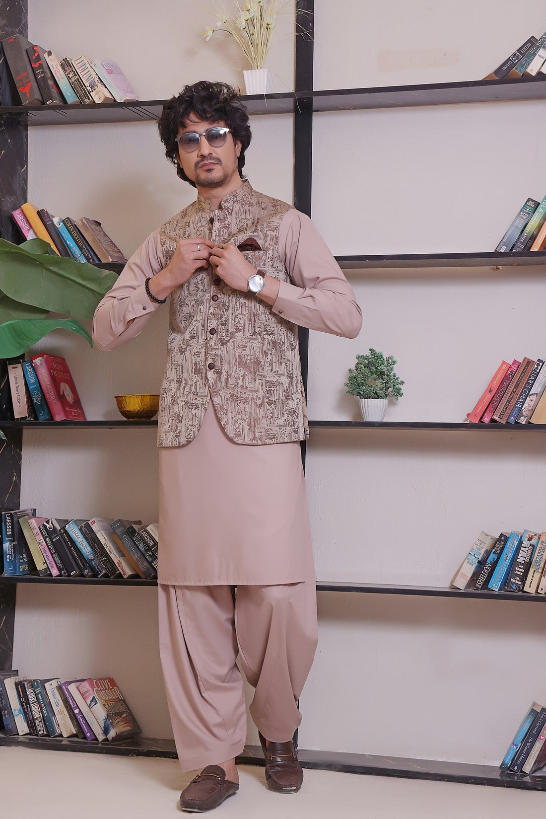 TGM | Men Fancy Wedding | Seal Brown (3 Piece)