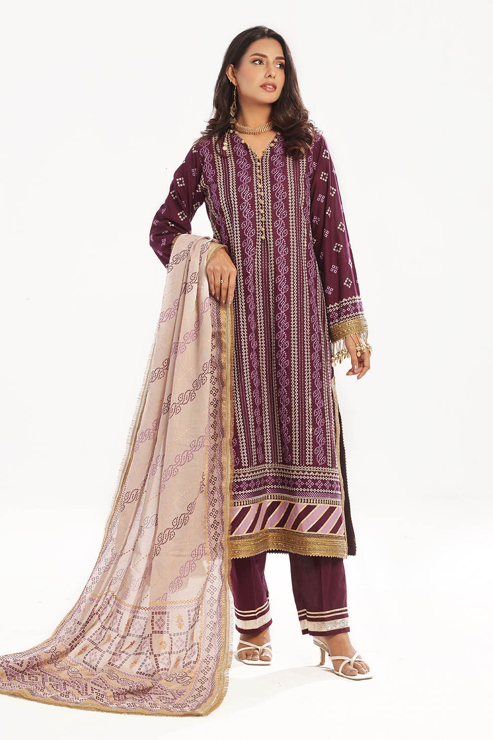 Gul Ahmed | Chunri Lawn 25 | CL-52413 -  Gul Ahmed Ladies Clothes - Original Designer Dress - House of Maryam
