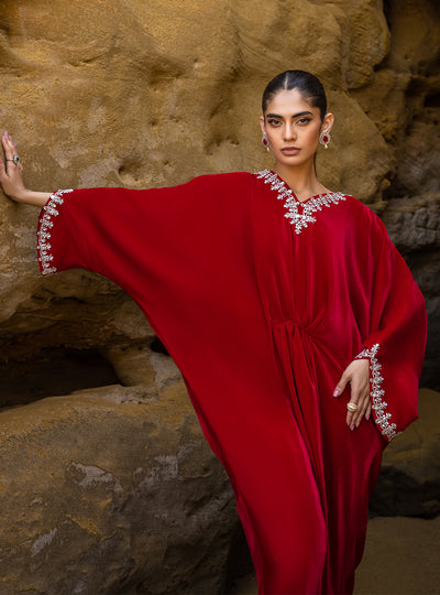 Zainab Chottani | The Kaftan Edit | Capri Red, image 4