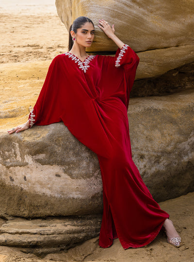 Zainab Chottani | The Kaftan Edit | Capri Red, image 5