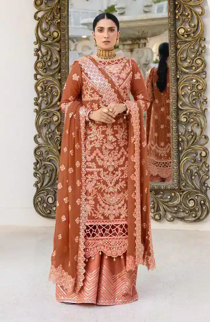 Emaan Adeel | Zimal Luxury Formals 23 | ZM 09 GULAAL by Designer Emaan Adeel - House of Maryam - Pakistani Designer Ethnic Wear in {{ shop.shopifyCountryName }}