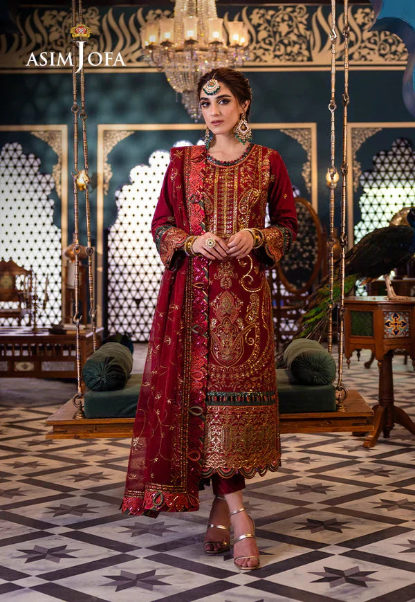 Asim Jofa | Fasana e Ishq Eid Luxury Lawn | AJFI-21 by Designer Asim Jofa - House of Maryam - Pakistani Designer Ethnic Wear in {{ shop.shopifyCountryName }}