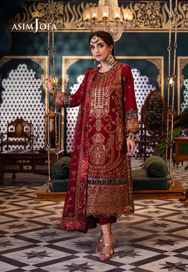 Asim Jofa | Fasana e Ishq Eid Luxury Lawn | AJFI-21 by Designer Asim Jofa - House of Maryam - Pakistani Designer Ethnic Wear in {{ shop.shopifyCountryName }}